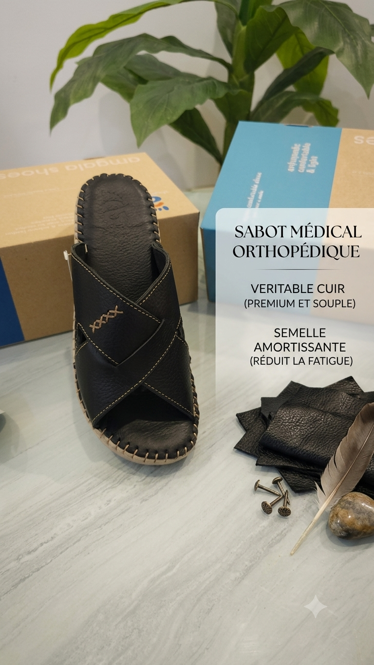 Sabot orthopédique 👣 en véritable cuir 👌