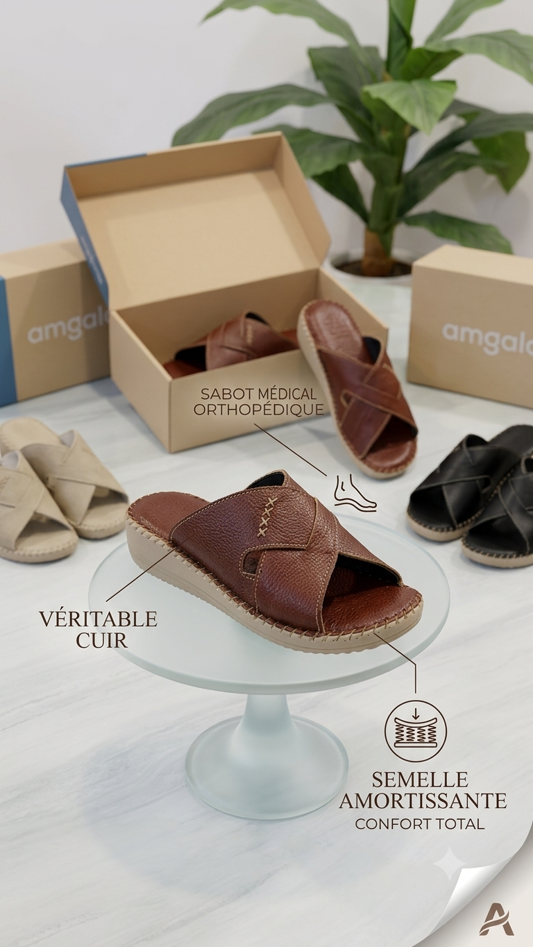 Sabot orthopédique 👣 en véritable cuir 👌